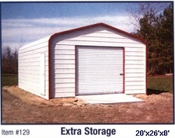 metal storage building 129