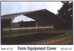 Metal Farm Equipment Cover 135